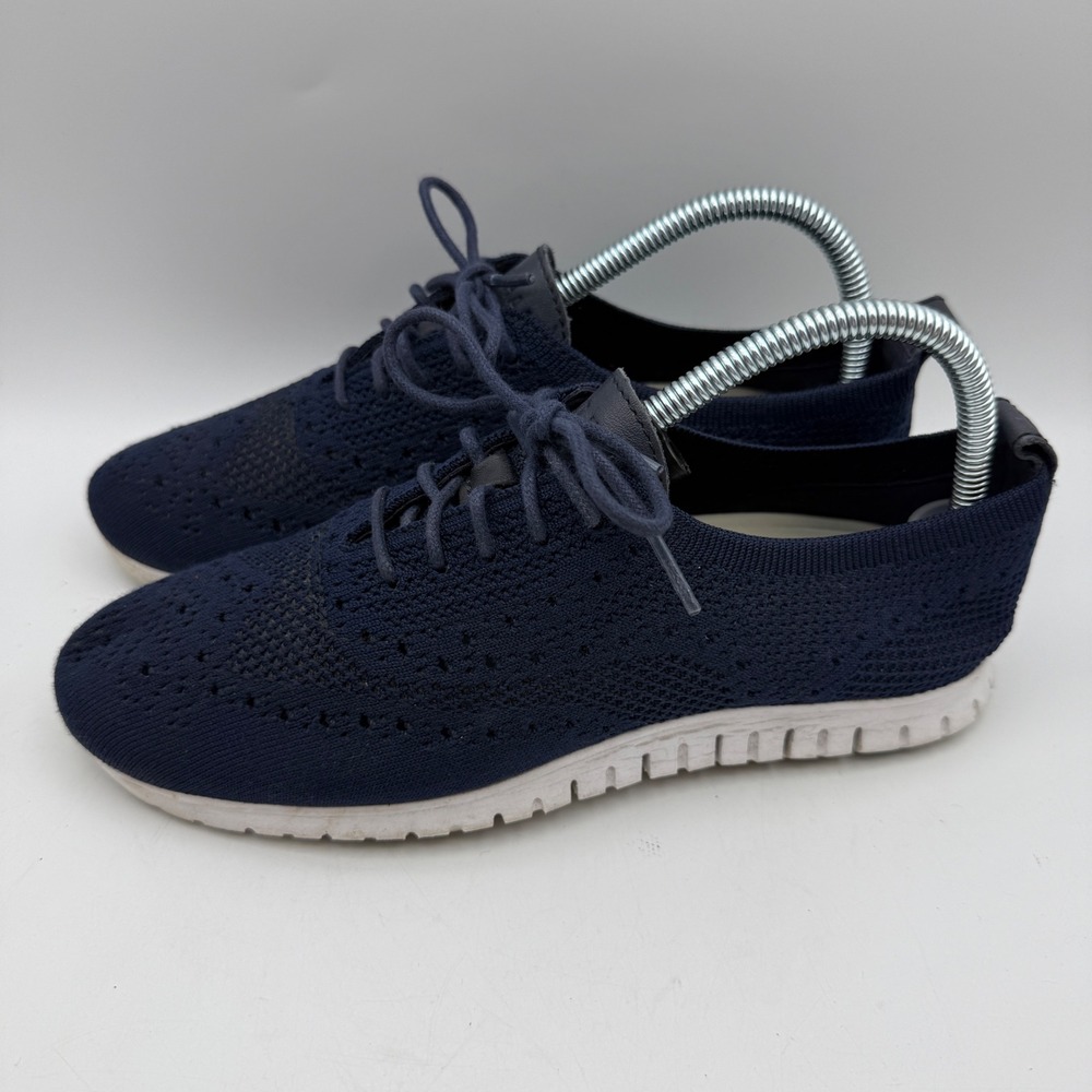 Cole Haan Zerogrand Oxford Womens 7.5 Navy Blueβ Stitchlite Wingtip Sneakers